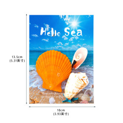 赋闲 新款海洋工艺品冰箱贴创意礼物真贝壳海星立体旅游纪念品批发定制 橙海扇影(三个装) 贝壳冰箱贴