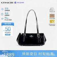 COACH 新款女包ASHER法棍包单肩腋下包 CBJ05黑色生日礼物