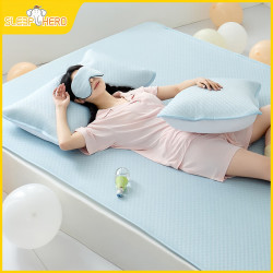 SleepHero 凉感透气夏季凉席套装 120*200cm 浅蓝色