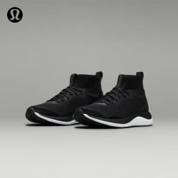 lululemon Chargefeel 女士中帮综合跑训鞋 LW9EF4S 黑锚灰白 36