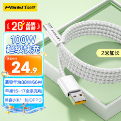 品胜 AC02-2000 100W快充 Type-C数据线 织 2米