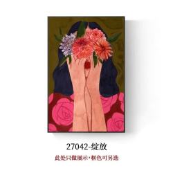 森系抽象人物装饰画