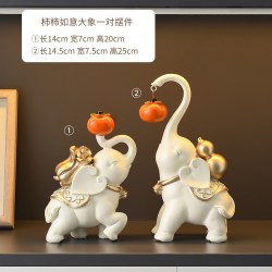 柿柿如意大象摆件