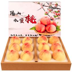 阳山 水蜜桃 一级果6-7两12个礼盒净重7.2斤