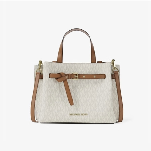 MICHAEL KORS MK Emilia小号通勤蝴蝶包香草白