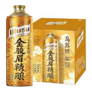 乌苏啤酒 京东自营金骏眉茶啤精酿1L*6罐整箱装临期产品