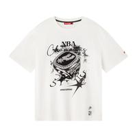 SPRAYGROUND NBA联名马刺冠军戒指印花短袖T恤 本白 M