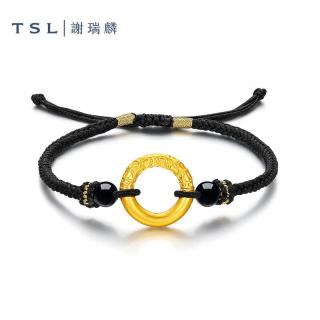 谢瑞麟 5D硬金平安扣手绳 X5151 传统吉祥寓意 日常轻金通勤