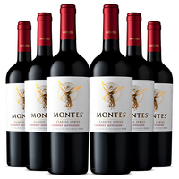 蒙特斯 官旗 智利原瓶进口红酒 montes红葡萄酒750ml 天使系列 赤霞珠 6瓶装