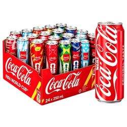 可口可乐 原味汽水 250ml*30罐 世界杯限定包装 日本进口