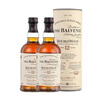 百富 双瓶Balvenie/百富12年双桶700ML英国单一麦芽威士忌酒海外版有码