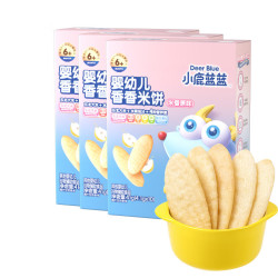 小鹿蓝蓝 婴儿米饼 宝宝零食 原味3盒