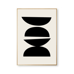 艾风格现代极简风抽象棋盘格感北欧装饰画卧室客厅餐厅玄关挂画 抽象几何-01款 30*40 升级PS框