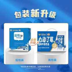 风行 牛奶蓝莓风味乳清爽解腻学生早餐营养200ml*12盒-JC