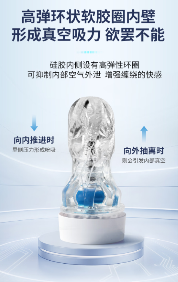 TENGA AERO系列手动战神 TAH-002 旋回式吸附控制 飞机杯 柔软钴蓝（10档可调节）