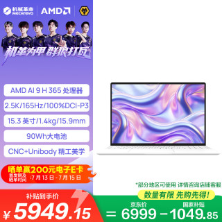 机械革命 星耀15(AI 9H 365 32G 1T 2.5K OLED 165Hz 100%DCI-P3)皓月白 办公笔记本电脑轻薄游戏本
