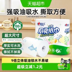 心相印 KT102-提装 可水洗厨房卷纸 悬挂式懒人抹布 75节2卷