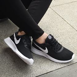 NIKE 女鞋夏季新款TANJUN低帮网面透气耐磨减震轻便休闲软底运动跑步鞋 DJ6257-004