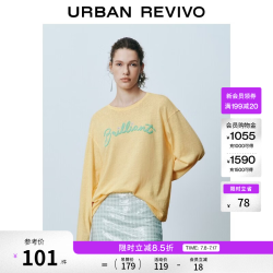 UR UR2026 女装撞色字母印花圆领长袖T恤 UYU460053