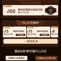 京东旅行 每日早10晚20点可抢100元无门槛机票商品优惠券等