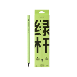 纽赛 NS1721-2B 黑木绿杆六角杆高品质石墨铅笔