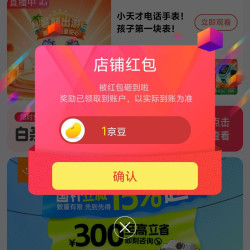 手表旗舰店关注领京豆
