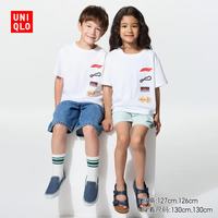 优衣库 童装男童女童Disney x F1® UT/短袖T恤印花T恤489681 00 白色 140