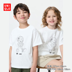 优衣库 童装男童女童Disney x F1® UT短袖T恤印花489184 00 白色 130