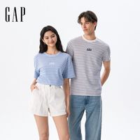 Gap 768022 纯棉条纹 男士T恤