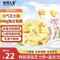 牧民人家 元气芝士酪238g蔓越莓味 奶酪块三角奶酪酸奶疙瘩休闲零食 元气奶酪238g*1袋