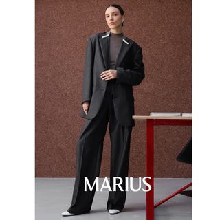 MARIUS 解构西装 日本NIKKE面料 深灰 L 女式小西装套装