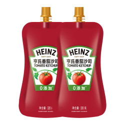 亨氏 番茄酱 番茄沙司320g*2[0添加防腐剂/色素*] 意面薯条酱