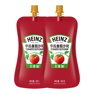 亨氏 番茄酱 番茄沙司320g*2[0添加防腐剂/色素*] 意面薯条酱