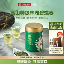 川红 特级浓香 碧螺春茶 尖庄高光52度双瓶装礼盒  包装 150g