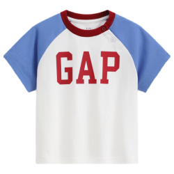 Gap 867597 纯棉Logo印花 儿童短袖T恤