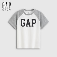 Gap 867597 纯棉logo印花插肩袖 短袖T恤