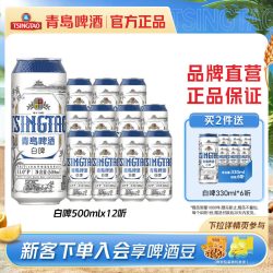 青岛啤酒 白啤 500ml*12听