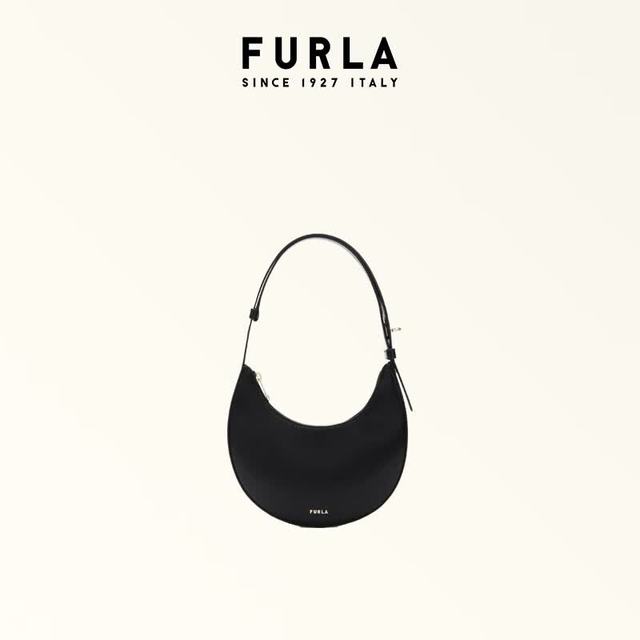 FURLA DELIZIA系列 牛皮迷你单肩包 黑色