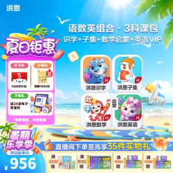 洪恩 识字拼音英语ABC思维双语儿童儿童节早教终身包 识字子集+思维+ABC