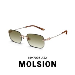 MOLSION 26新品偏光墨镜女防晒防紫外线无框窄框复古时尚太阳镜MM7003