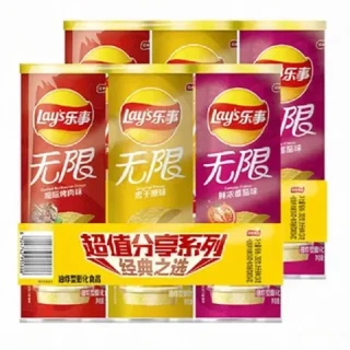 88VIP、今日必买：乐事 无限三连罐薯片 312g×2组 原味+烤肉味+番茄味