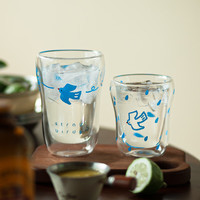 茉舟 飞鸟系列双层玻璃杯新款网红喝水杯家用咖啡杯子生日礼物 空中飞鸟