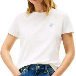 Tommy Hilfiger 汤米·希尔费格 女式 S/S T 恤, 白色(Ecru)
