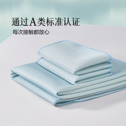 水星家纺 出品百丽丝 可水洗印花软凉席 床笠款冰玉丝 (二件套) 120cm*195cm