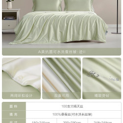 寐 迹II 100桑蚕丝抗菌夏凉被 150×215cm 新芽绿