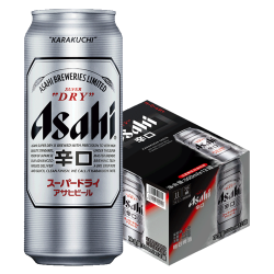 asahi 朝日超爽啤酒 500ml*12罐 整箱装京东快递 500mL 12罐