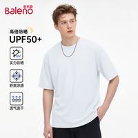 班尼路 UPF50+防晒凉感科技 白色 XL 男士T恤
