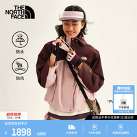 北面 单层冲锋衣女防水外套A字廓形短款户外防风26秋冬上新|8J6X 0DA/粉色 S/155/80A
