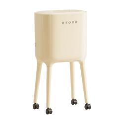 摩登主妇 TM25M05-01 高脚垃圾桶 家用厨房专用 16L 奶杏白 免弯腰 可移动 带盖