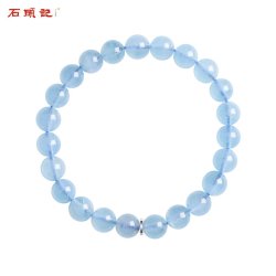 石头记 海蓝宝手链轻奢小众精致天然串珠水晶手串礼物女款